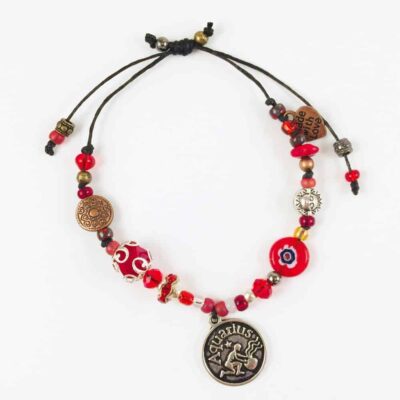 Aquarius Red Bead Bracelet