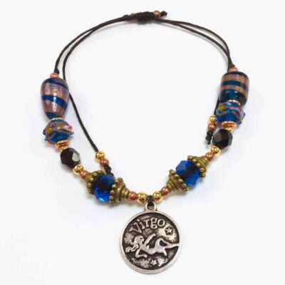 Blue Retro Virgo Handmade Beaded Bracelet