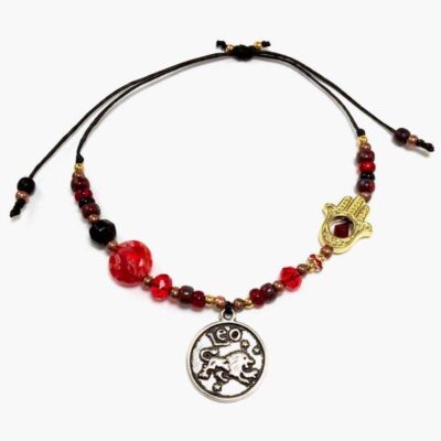 Hamsa Leo Handmade Beaded Bracelet by Art Filled Soul