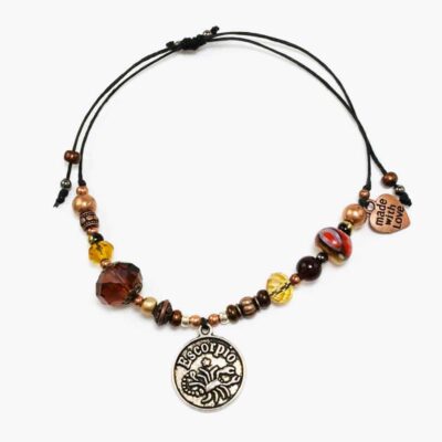 Golden Fusion Scorpio Beaded Bracelet - Art Filled Soul