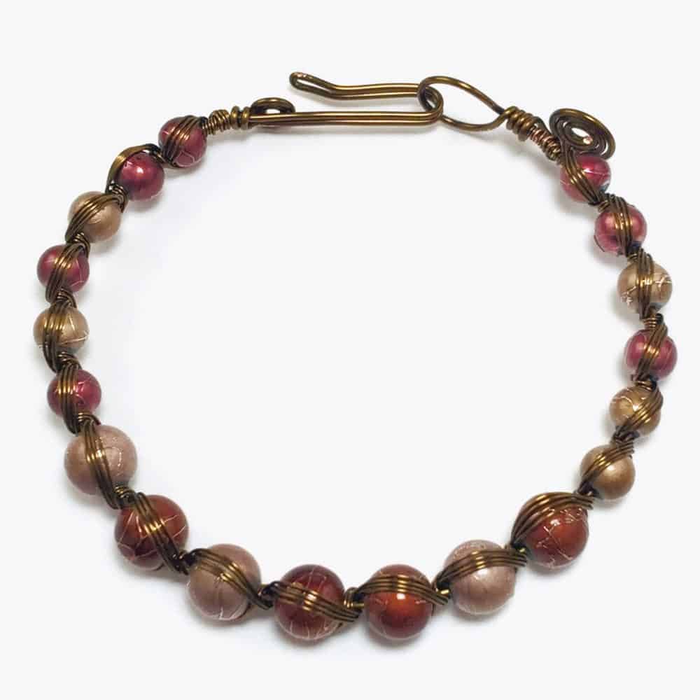 Handmade Rustic Copper Wire Bracelet by Art Filled Soul