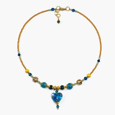 Blue Heart Choker