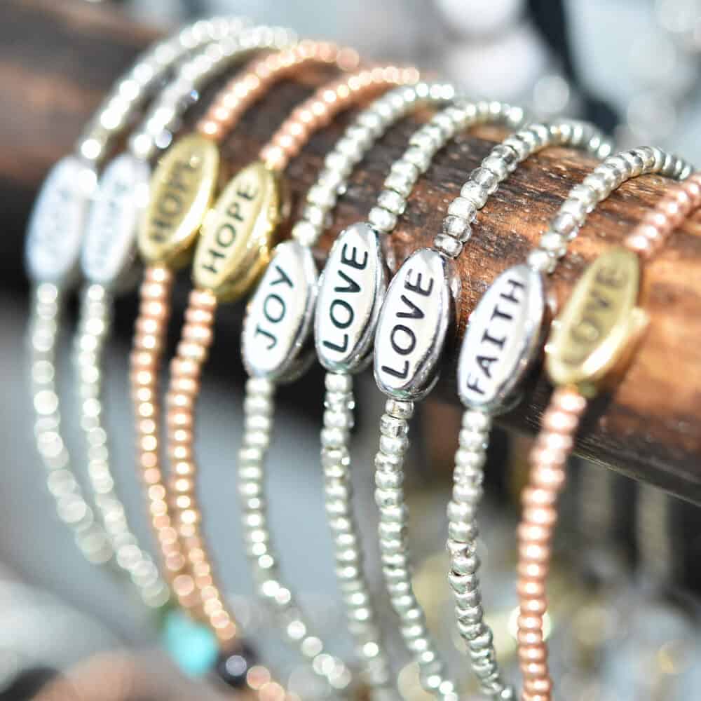 Love, Faith, Hope Inspirational Bracelets